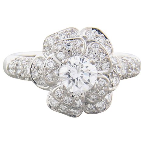 chanel camellia engagement ring price|Chanel camellia flower earrings.